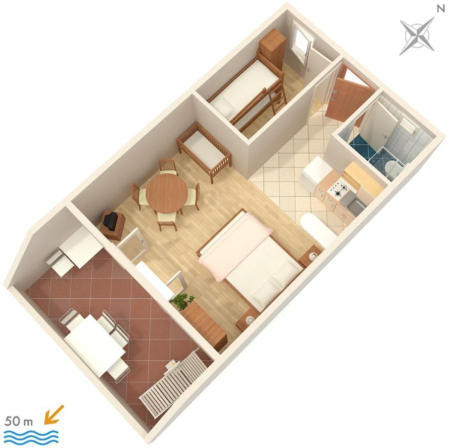 Apartments By The Sea Sumpetar, Omis - 2808 Bagian luar foto